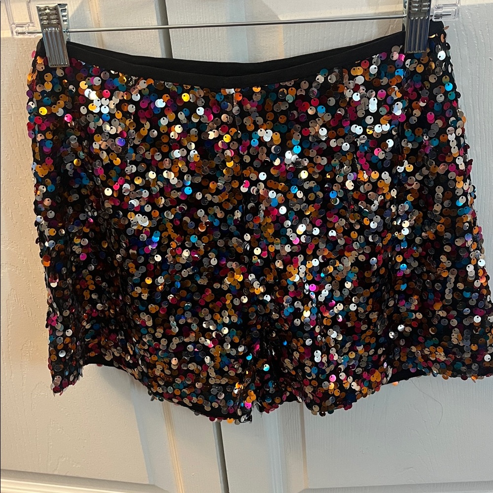 Multicolor Sequin shorts